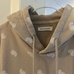 PacSun Beige Paisley Hoodie